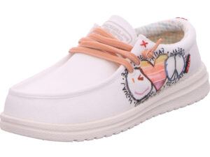 Sportliche Slipper weiss Emma grafiti peace love 40